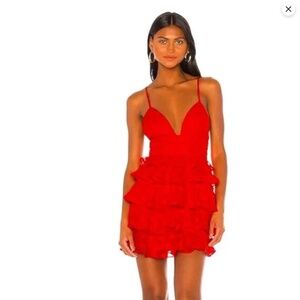 Roxanne Mini Dress NBD Size: Medium - red with hearts